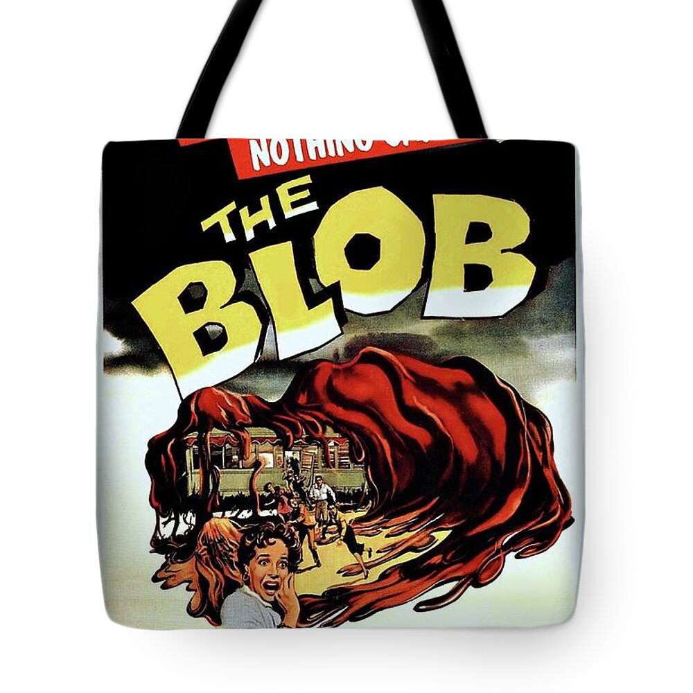 The Blob Tote Bag featuring the photograph The Blob by Movie Poster Prints