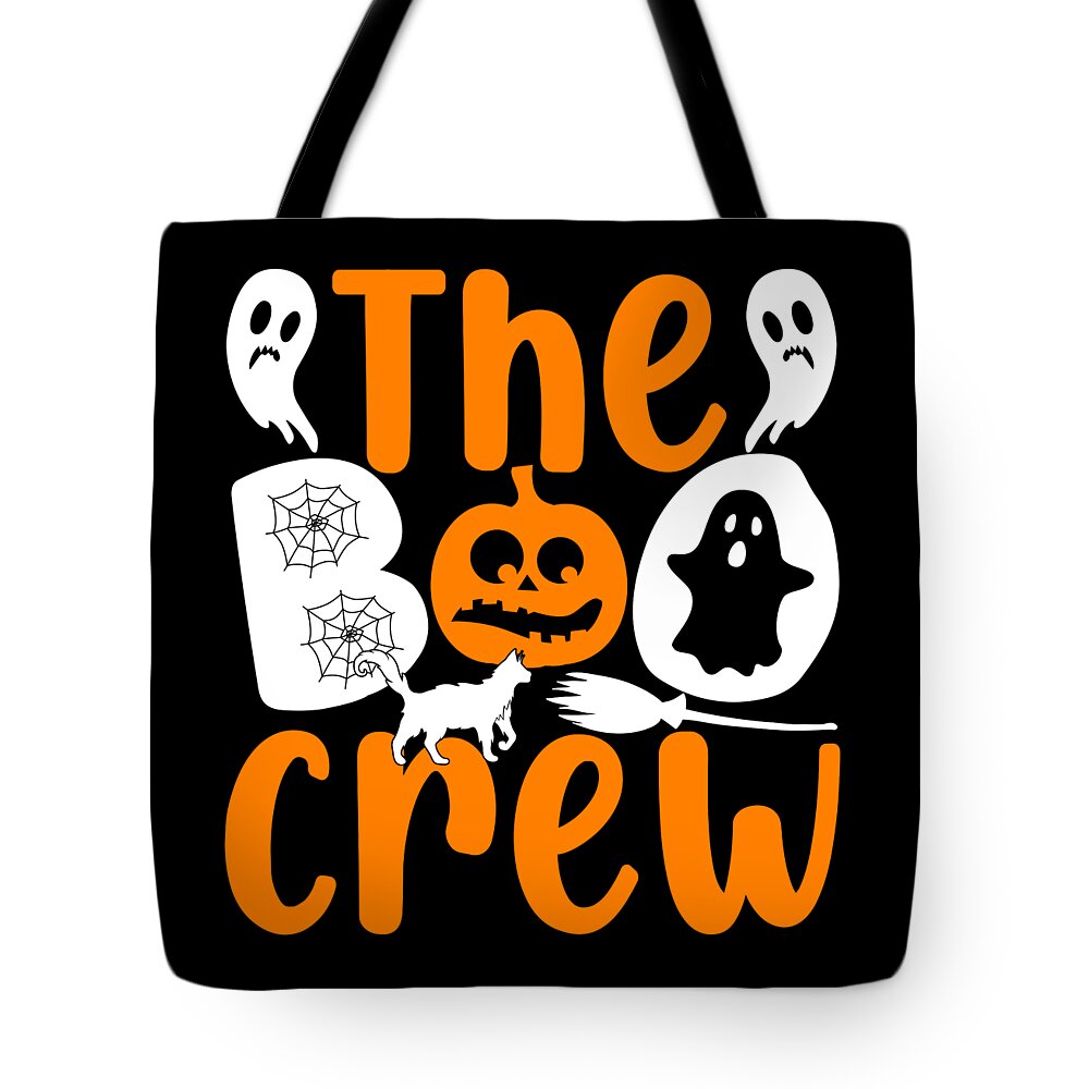 Halloween Tote Bag featuring the digital art The Boo Crew Halloween by Flippin Sweet Gear