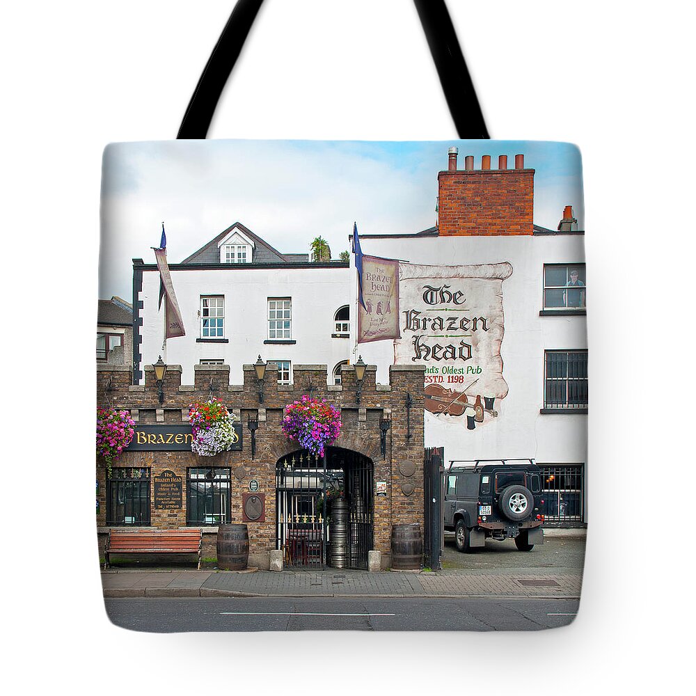 The Brazen Head Tote Bag featuring the photograph The Brazen Head - Dublin, Ireland by Denise Strahm