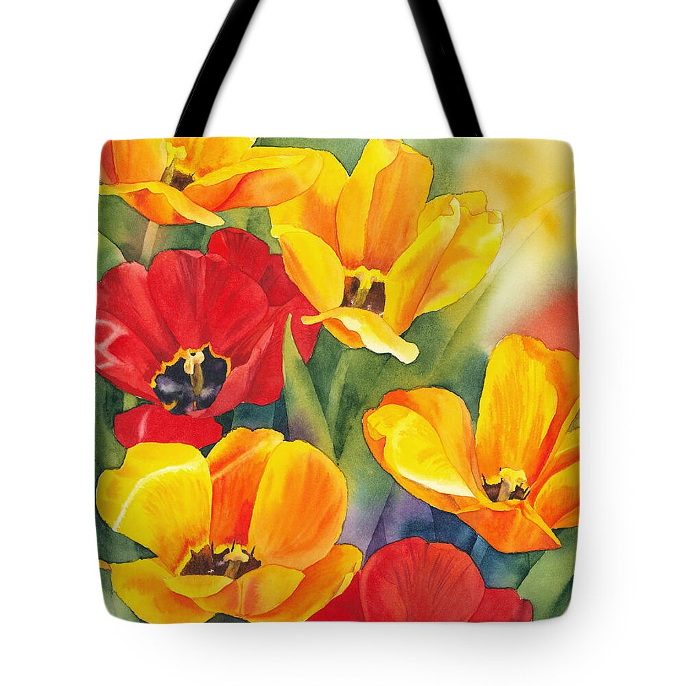 Flower Tote Bag featuring the painting The Breath of Spring by Espero Art