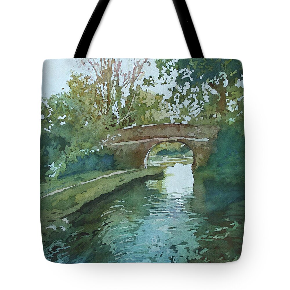 Llangollen Tote Bag featuring the painting The Bridge in Our Wake by Jenny Armitage