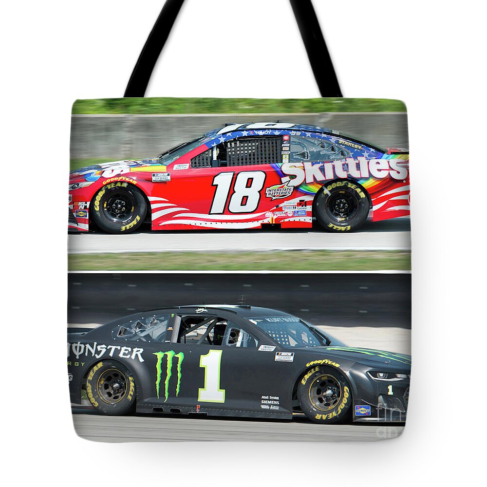 Kyle Busch Tote Bag featuring the photograph The Busch Brothers by Billy Knight