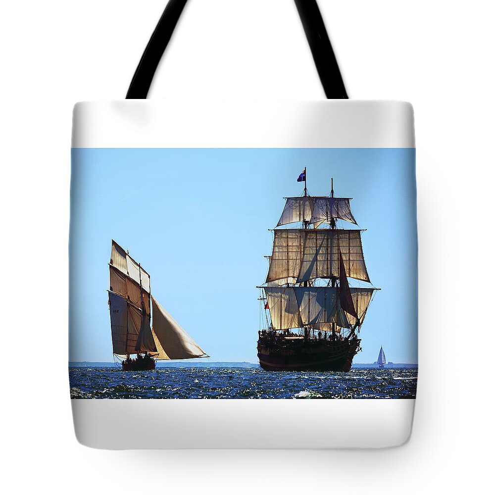 Cancalaise Tote Bag featuring the photograph The Cancalaise and The Etoile du Roy by Frederic Bourrigaud