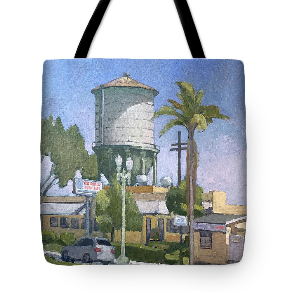 North Park Tote Bag featuring the painting The Chicken Pie Shop, San Diego by Paul Strahm