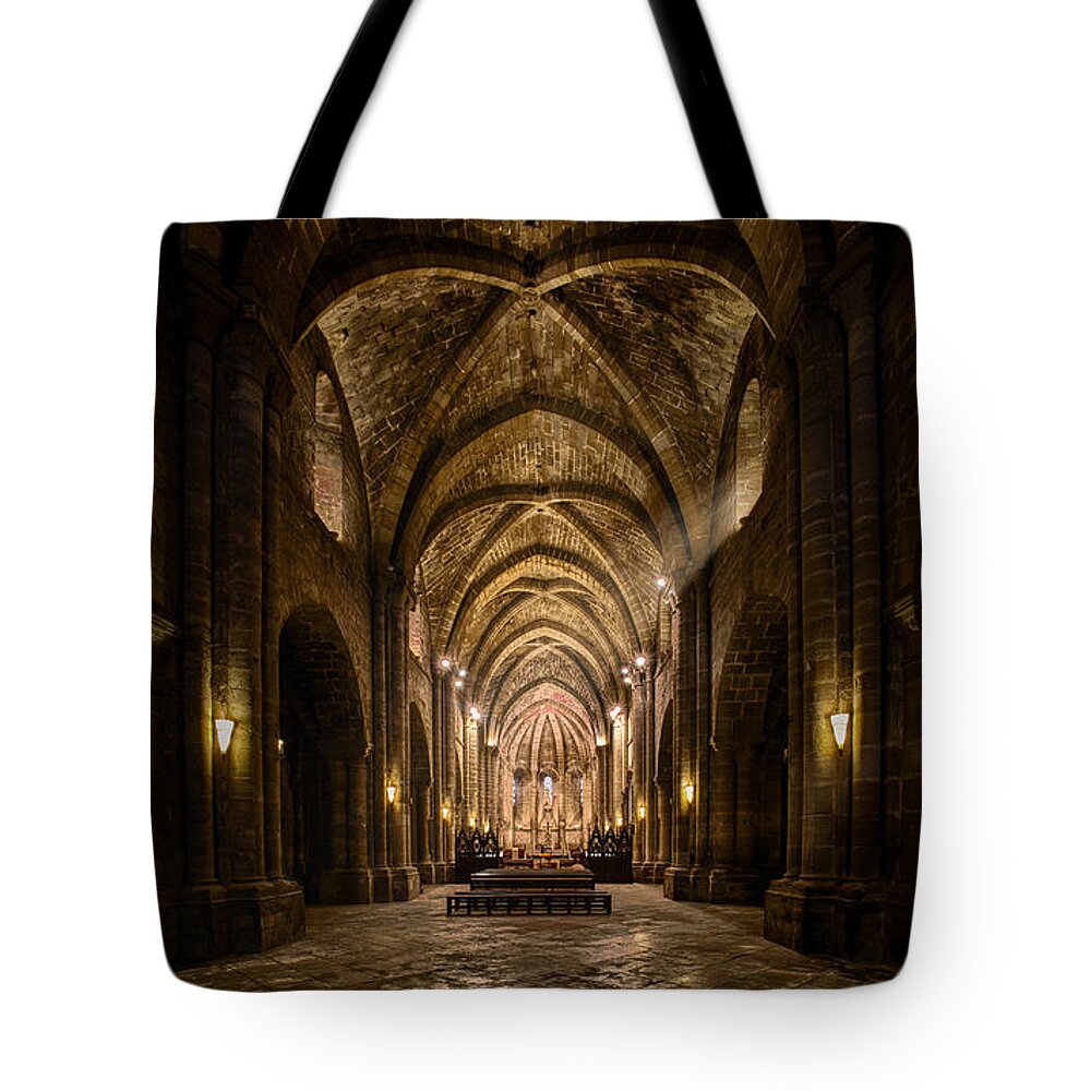 Church Tote Bag featuring the photograph The church of Santa Maria de la Oliva by Micah Offman