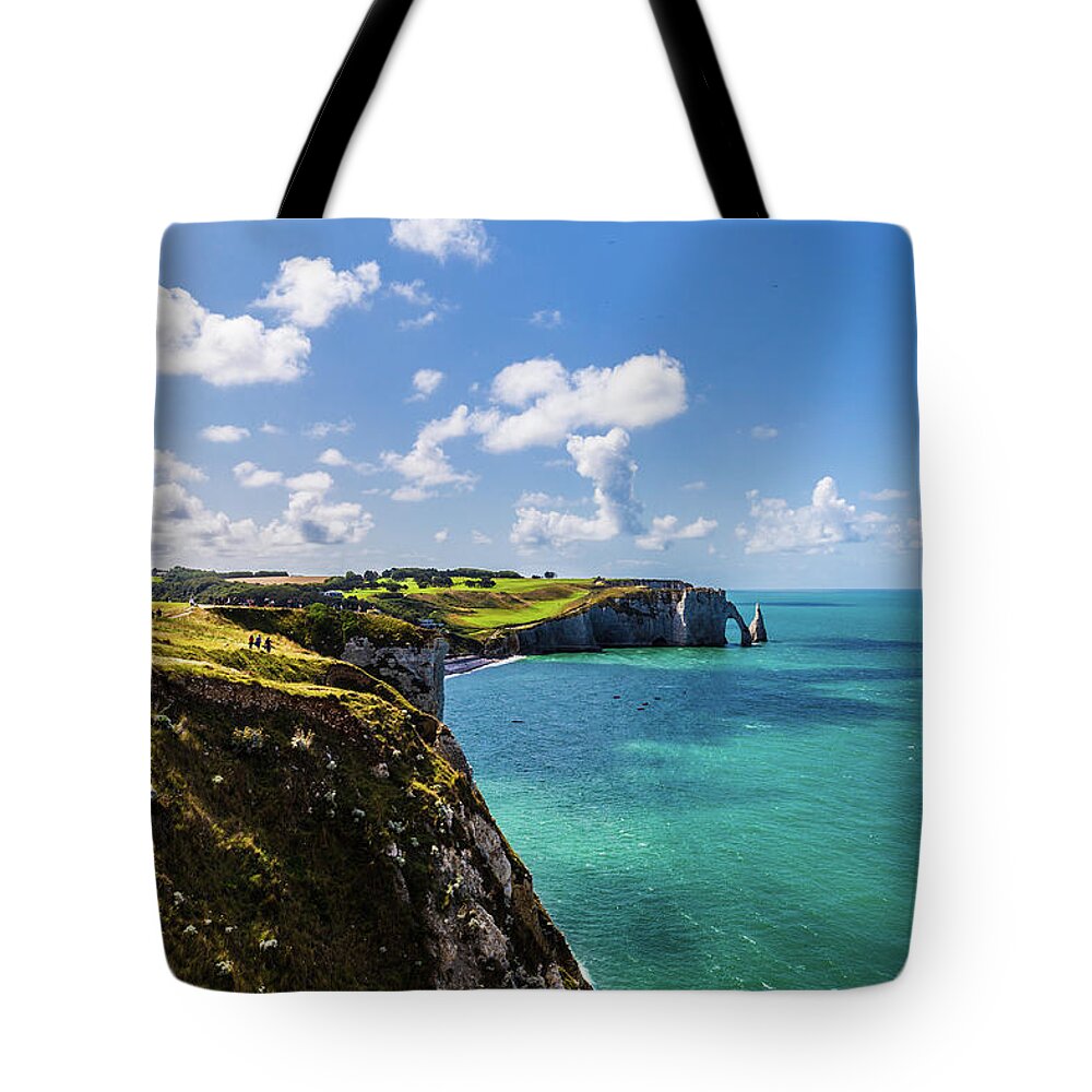 Etretat Tote Bag featuring the photograph The cliffs at Etretat by Fabiano Di Paolo