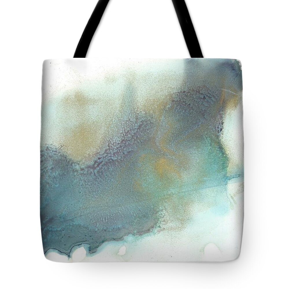 Blue Tote Bag featuring the painting The Climb by Katy Bishop