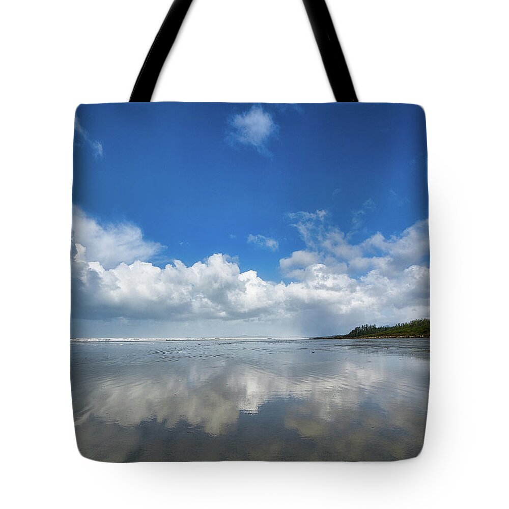 Tofino Tote Bag featuring the photograph The Clouds and the Tide by Allan Van Gasbeck