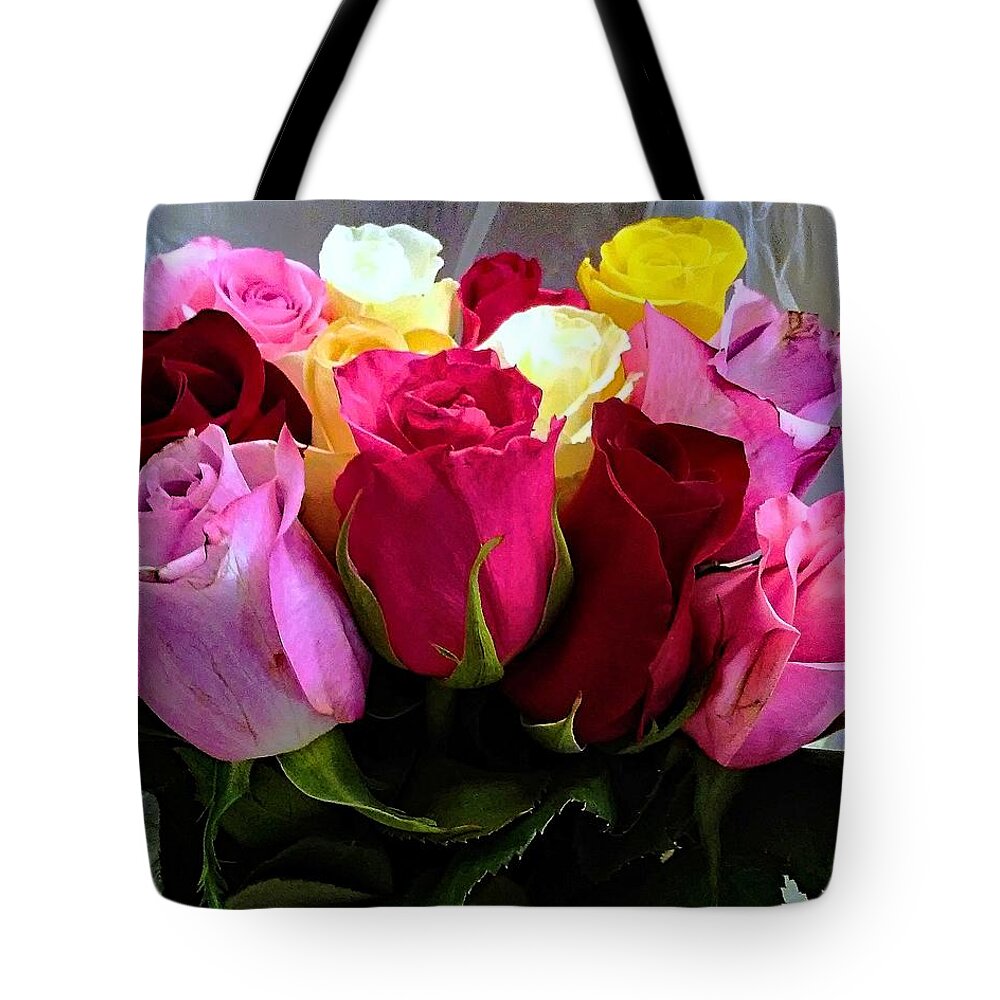 Roses Tote Bag featuring the photograph The Color of Roses by Andrew Lawrence