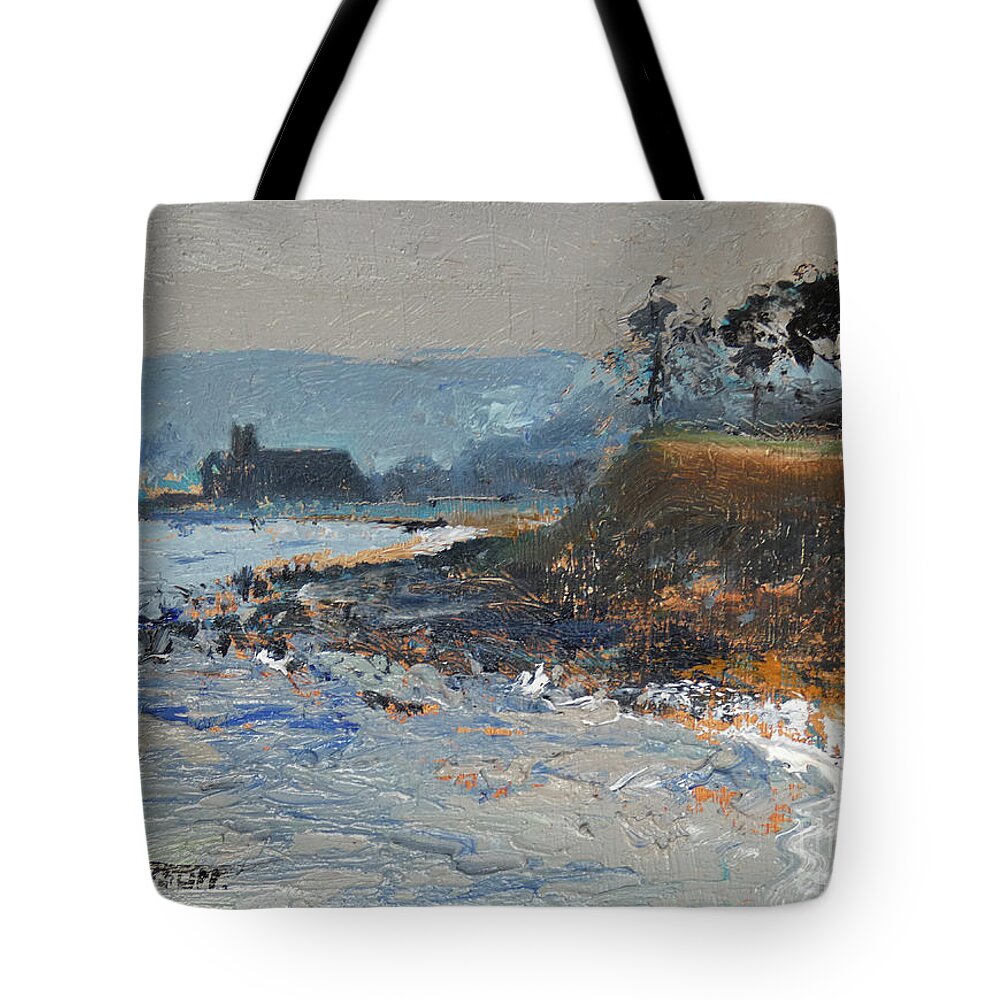 Cove Tote Bag featuring the painting The Cove, Abbeyside by Keith Thompson