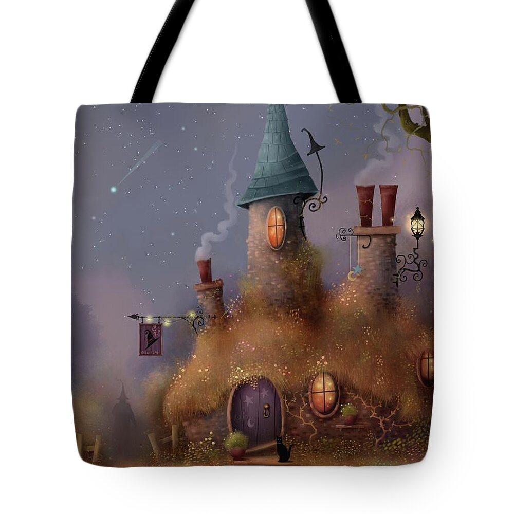 Fairy House Tote Bag featuring the painting The Crooked Hat by Joe Gilronan