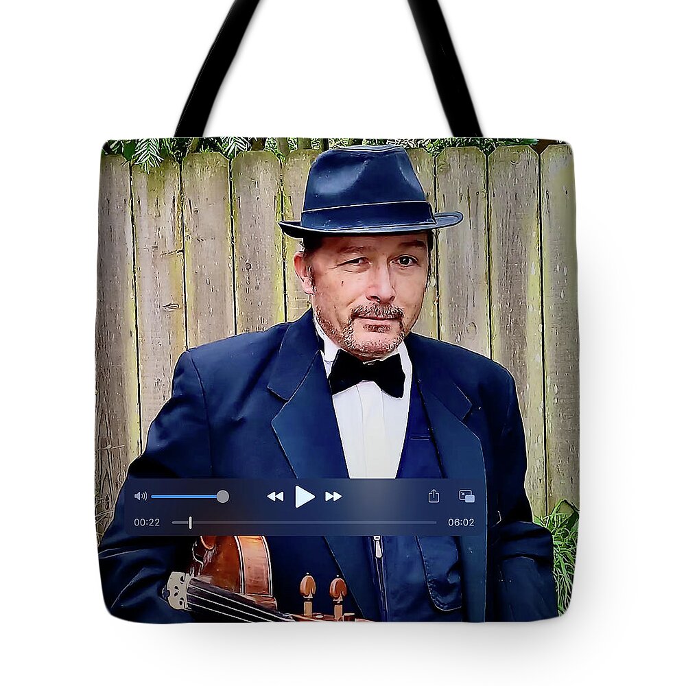 Specimen No.3 Tote Bag featuring the mixed media The Crooner at Large 1 by Bencasso Barnesquiat