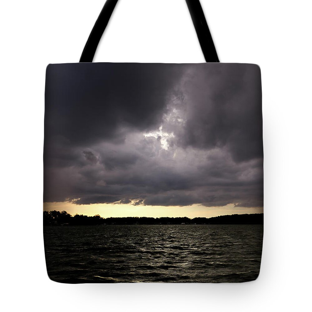 Evening Tote Bag featuring the photograph The Cross Cloud by Ed Williams