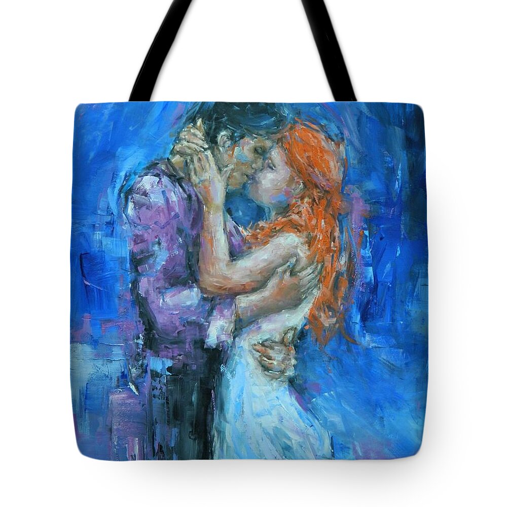 Love Tote Bag featuring the painting The Dance by Dan Campbell