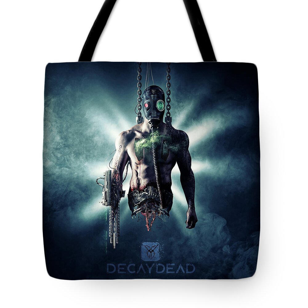 Argus Dorian Tote Bag featuring the digital art The Decaydead Assassin by Argus Dorian