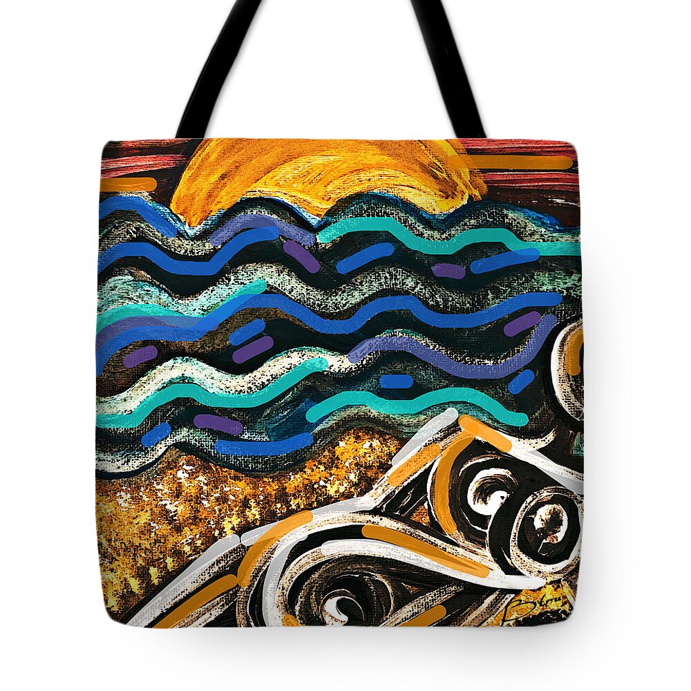  Tote Bag featuring the painting Flow by BTru Expressions