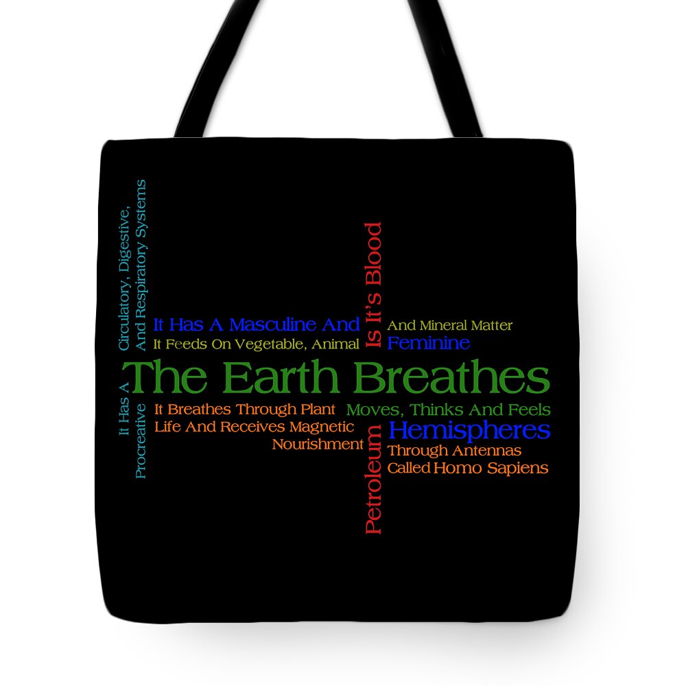 The Earth Breathes Tote Bag featuring the tapestry - textile The Earth Breathes by Az Jackson
