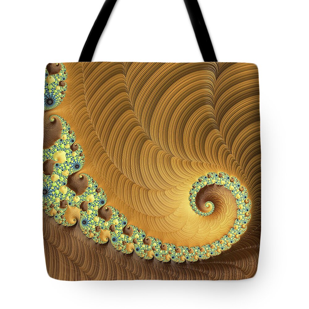 Abstract Tote Bag featuring the digital art The Elephant Bath by Manpreet Sokhi