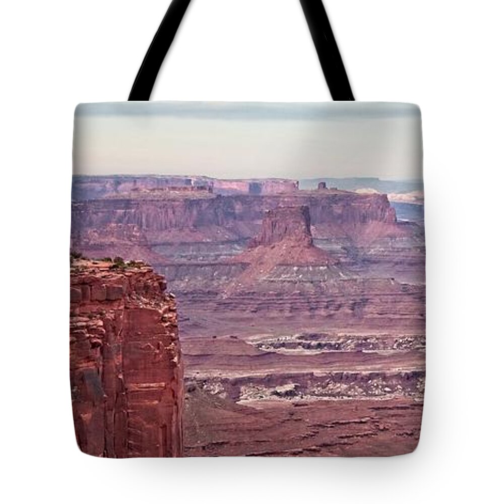 Landscape Tote Bag featuring the photograph The End Of The Day In The Canyonlands by Loren Gilbert