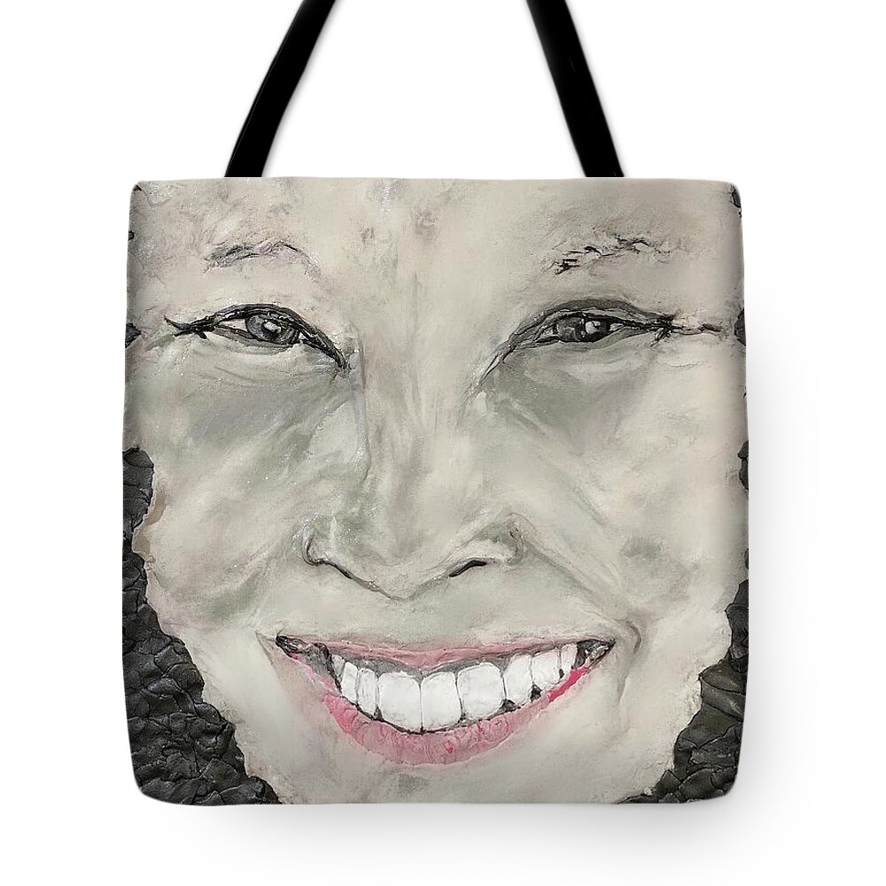  Tote Bag featuring the mixed media The Essence of Spunk by Deborah Stanley