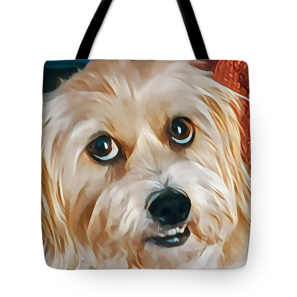 Newby Tote Bag featuring the digital art The Eyes of Nick by Cindy's Creative Corner