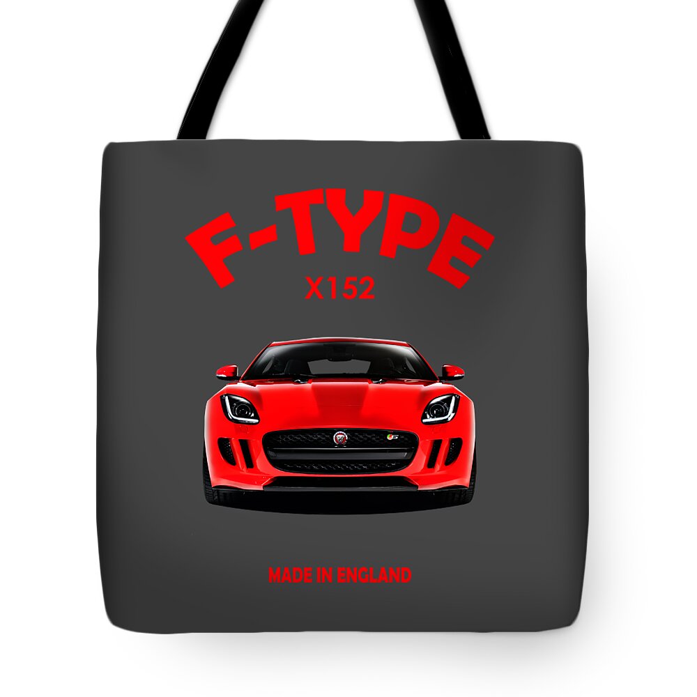 Jaguar F Type Tote Bag featuring the photograph The F-Type Face by Mark Rogan