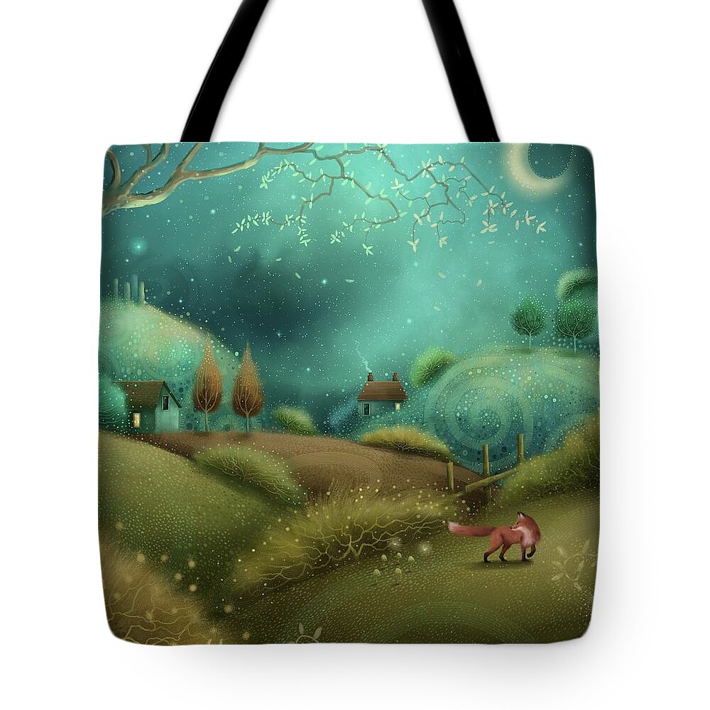 Landscape Tote Bag featuring the painting The Fairy Ring by Joe Gilronan