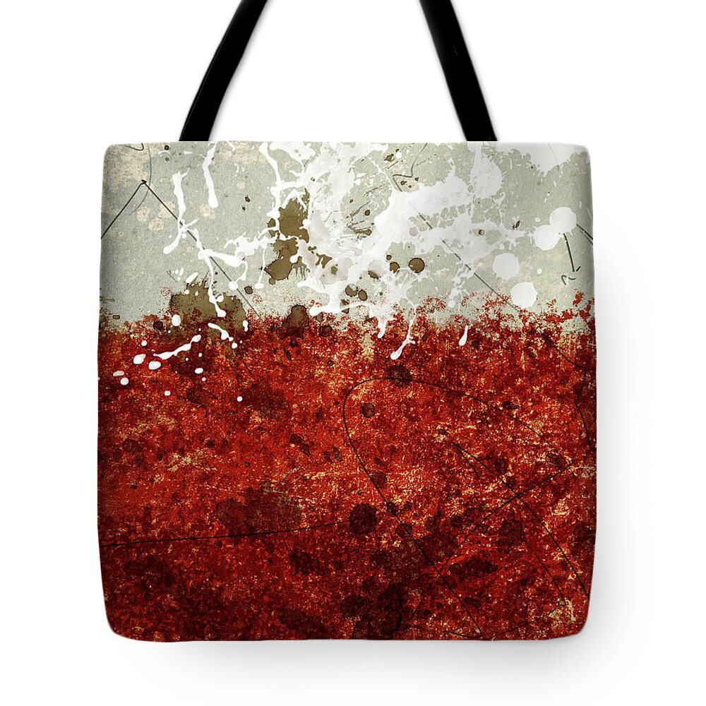 Abstract Tote Bag featuring the mixed media The Ferrous Fields by Shawn Conn