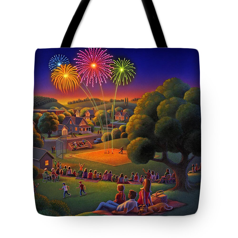 Fourth Of July Tote Bag featuring the painting Fourth of July by Robin Moline