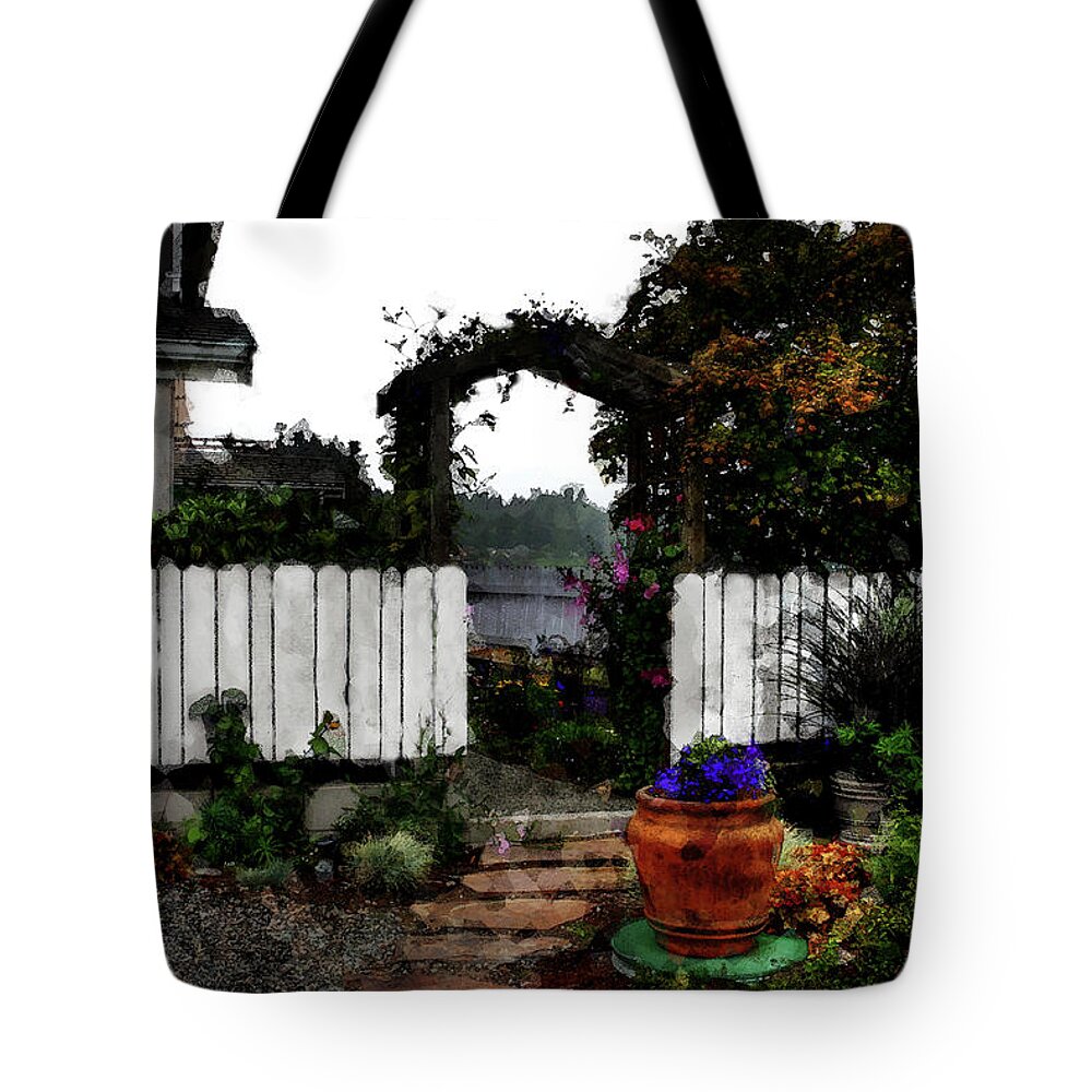 Garden Tote Bag featuring the photograph The Garden Entry by Wayne King