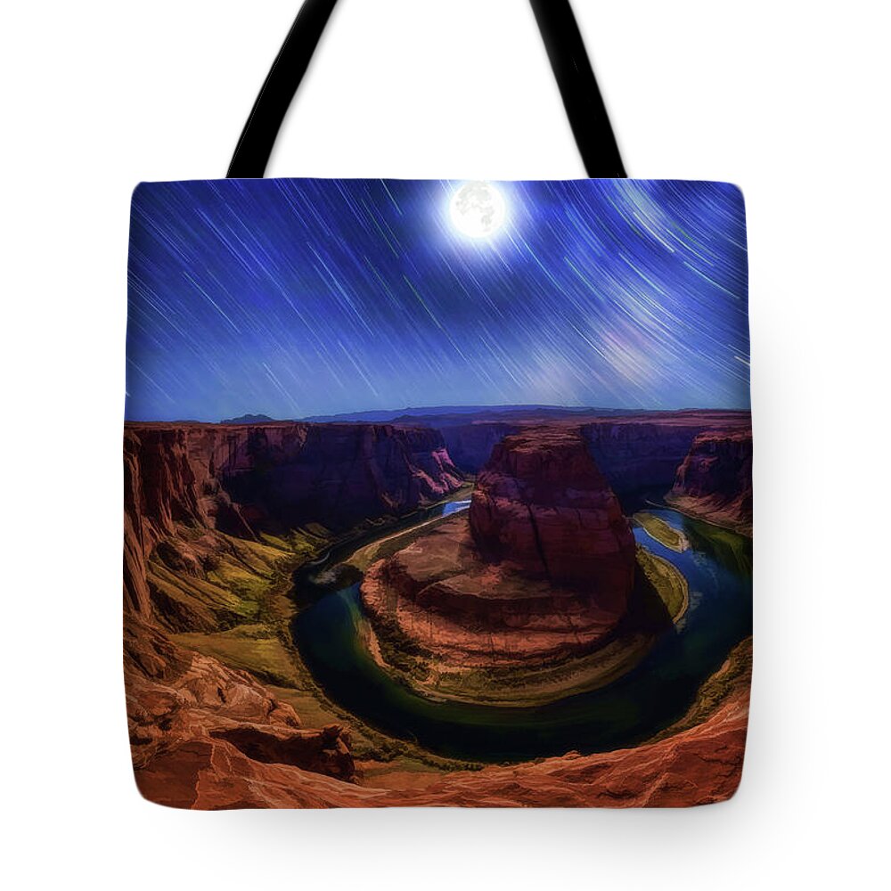Arizona Scenery Tote Bag featuring the photograph The Gathering Moon by ABeautifulSky Photography by Bill Caldwell