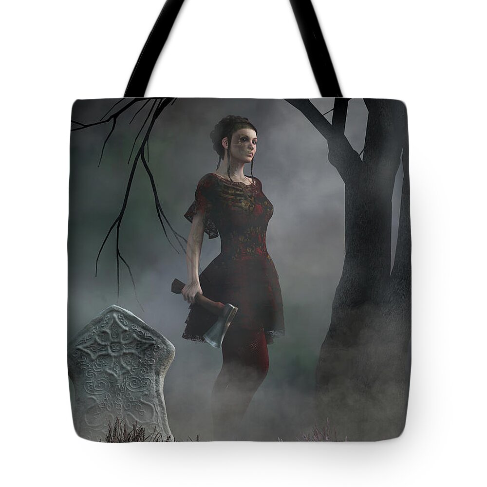 Ghost Of Molly Hatchet Tote Bag featuring the digital art The Ghost of Molly Hatchet by Daniel Eskridge