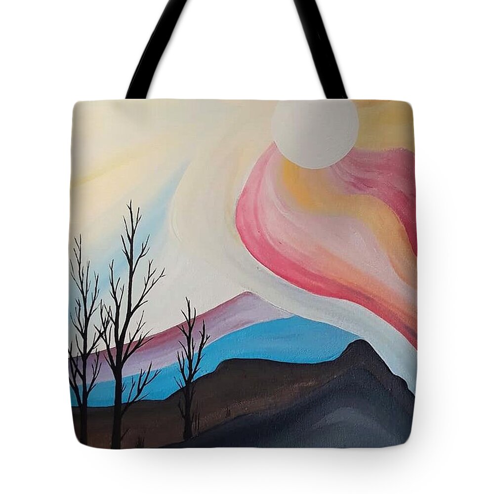 North Tote Bag featuring the painting The Graceful North by April Reilly