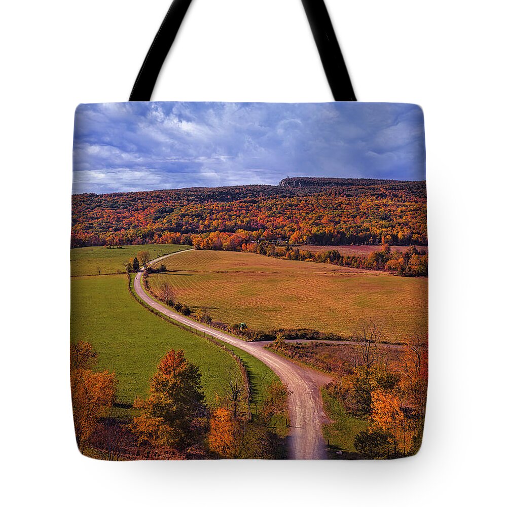 Hudson Valley Tote Bag featuring the photograph The Gunks NY by Susan Candelario