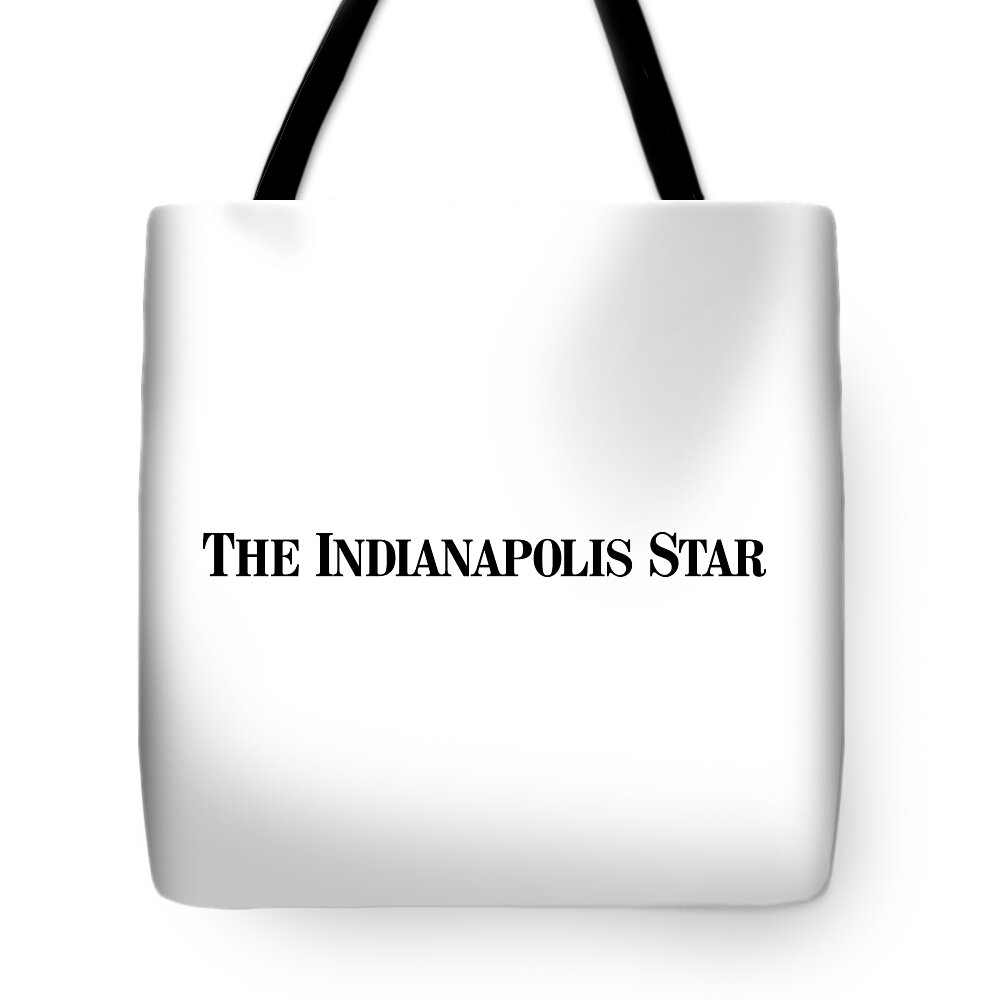Indianapolis Tote Bag featuring the digital art The Indianapolis Star Black Logo by Gannett Co