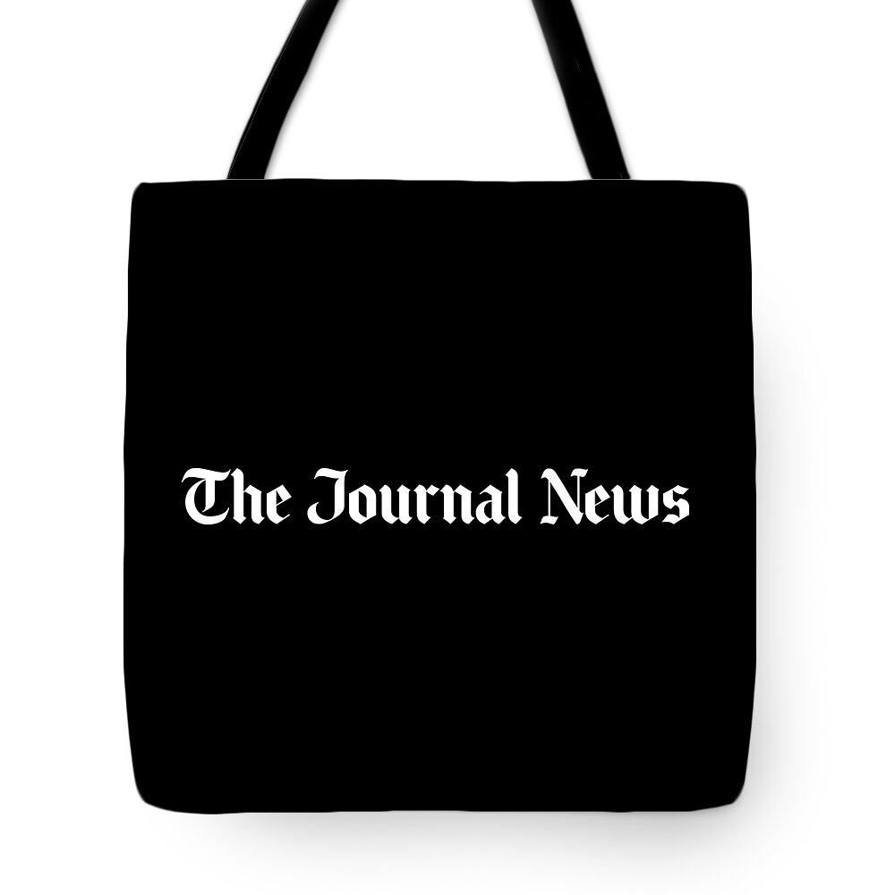 The Journal News Tote Bag featuring the digital art The Journal News White Logo by Gannett Co