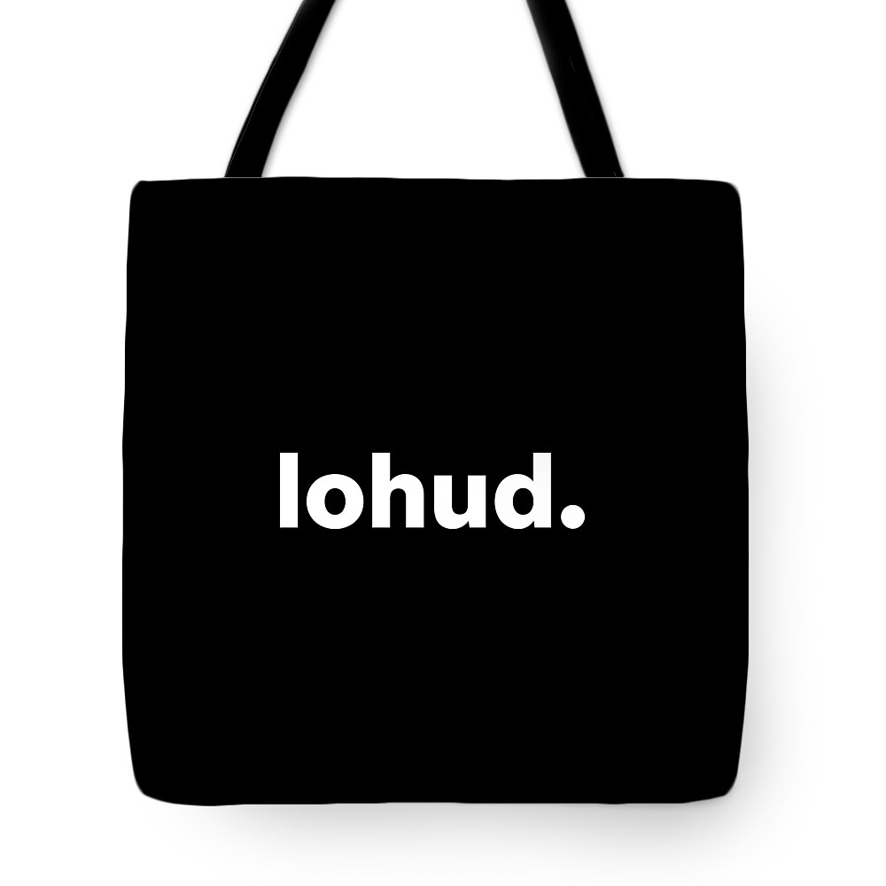 The Journal News Tote Bag featuring the digital art Lohud White Logo by Gannett Co
