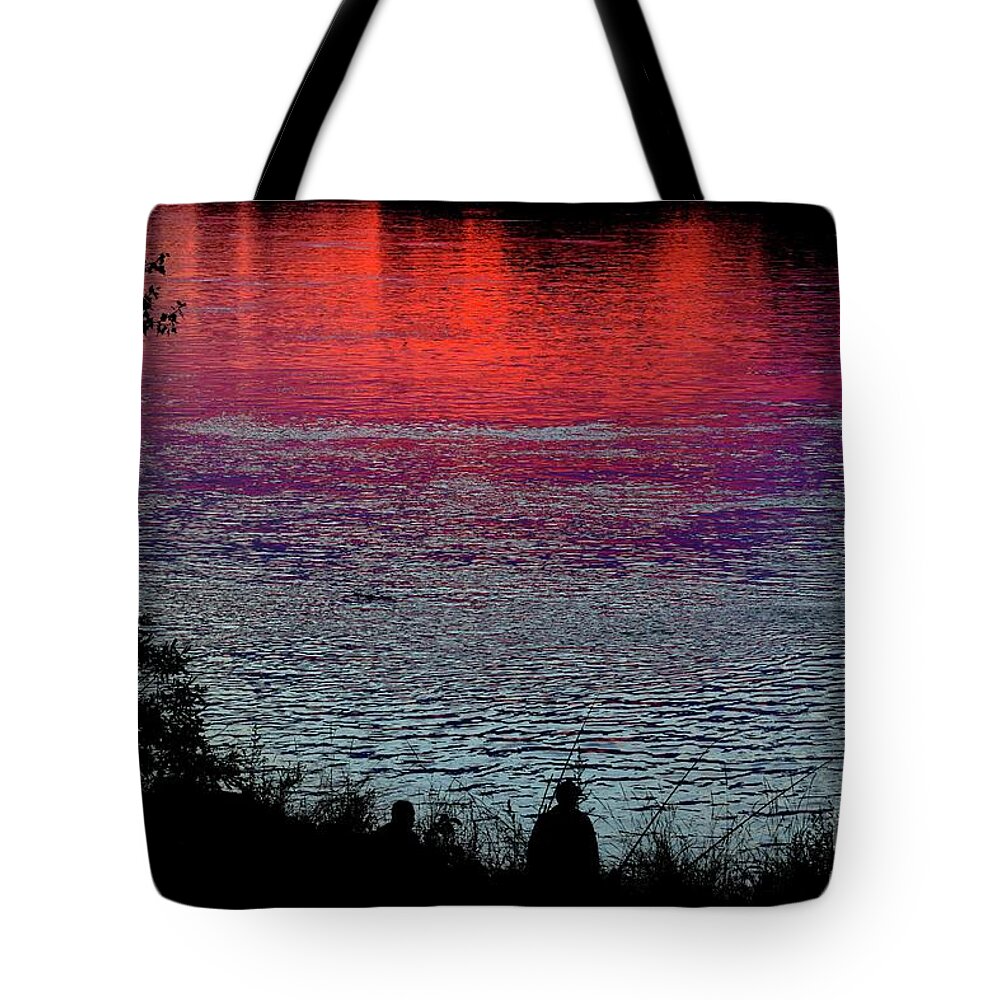 Nature Tote Bag featuring the photograph The Kiss of Sunset by Leonida Arte