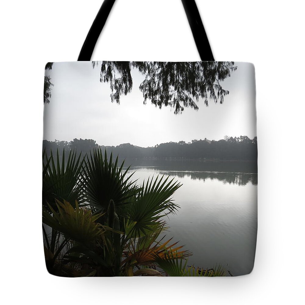  Tote Bag featuring the photograph The Lake - Fairmount by Raymond Fernandez