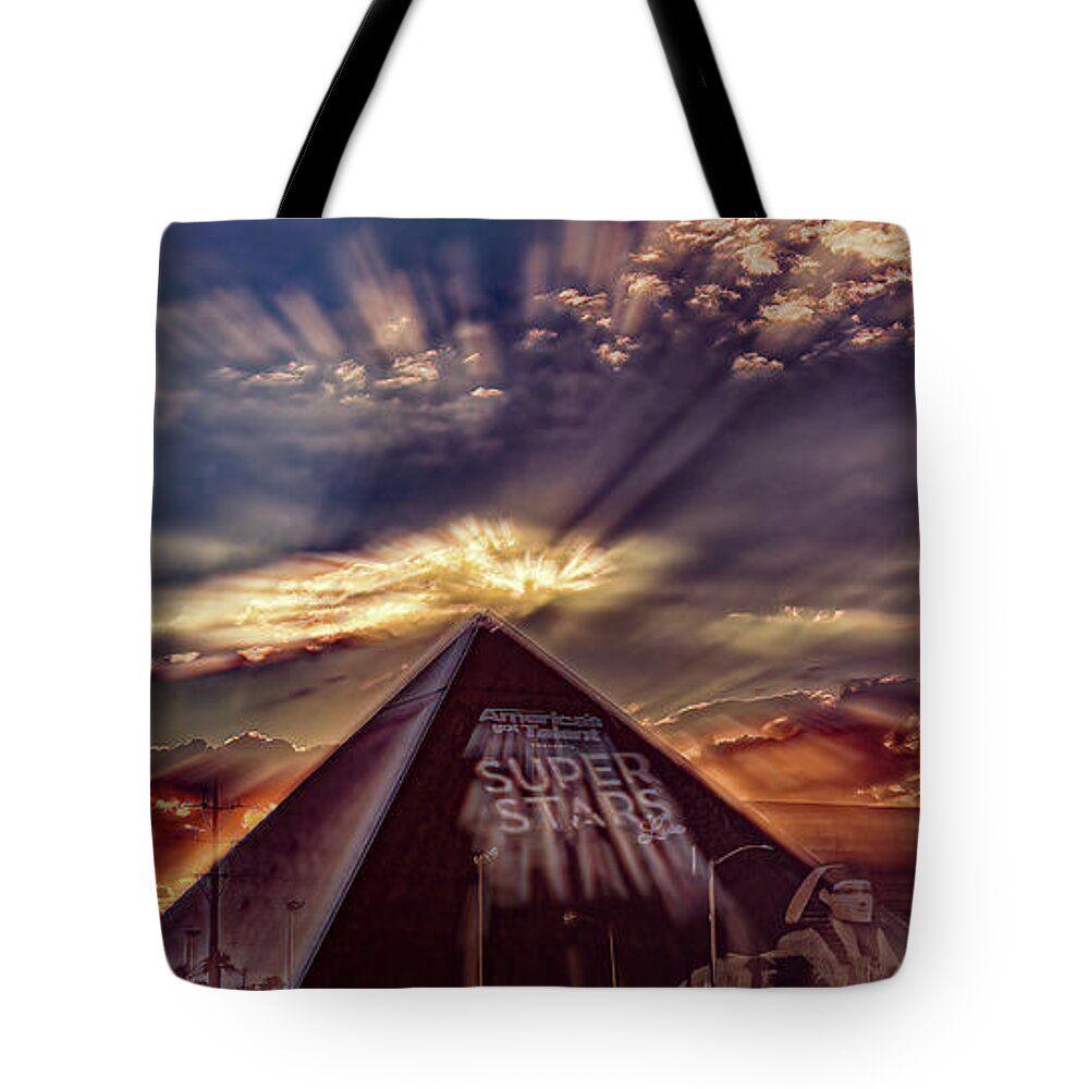  Tote Bag featuring the photograph The Las Vegas Strip by Michael W Rogers