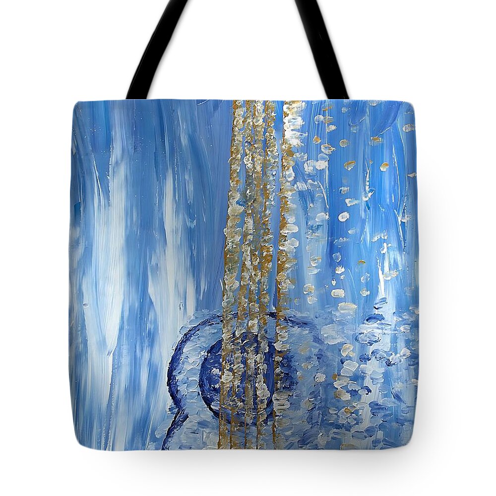 Expression Tote Bag featuring the painting The Last Riff by Christina Knight