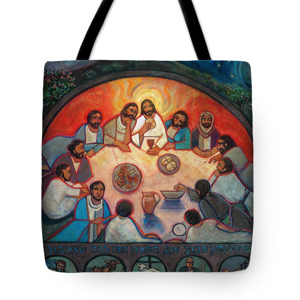 Jen Norton Tote Bag featuring the painting The Last Supper by Jen Norton