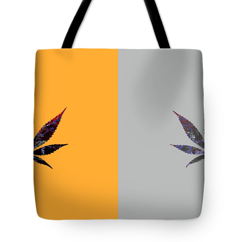 Pot Tote Bag featuring the digital art The Leaves of Grass by David Bridburg