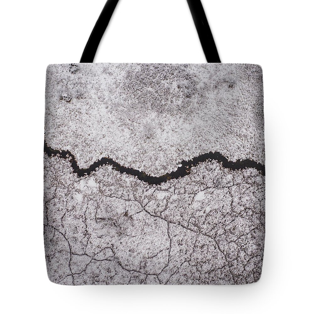 Dji Mavic Pro 2 Tote Bag featuring the photograph The lines of Winter by John McGraw