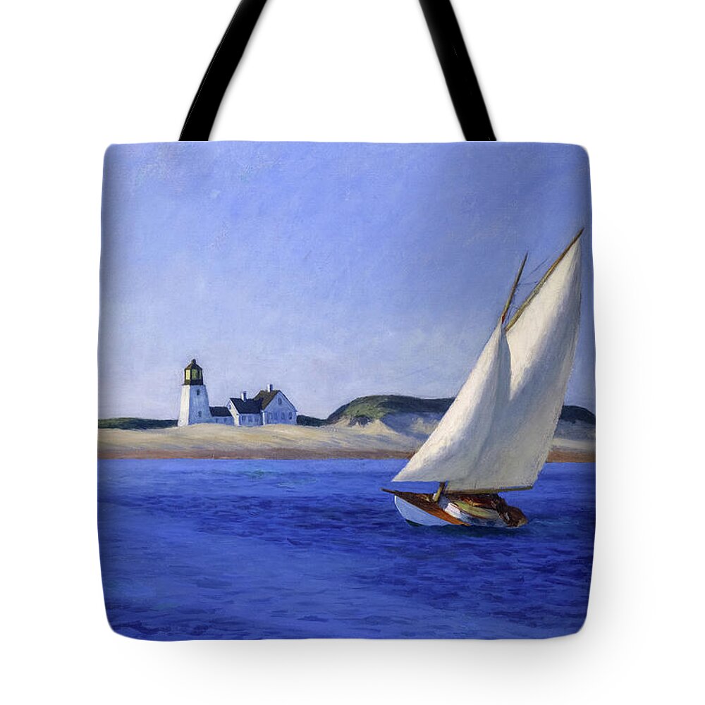 Edward Hopper Tote Bag featuring the painting The Long Leg by Edward Hopper