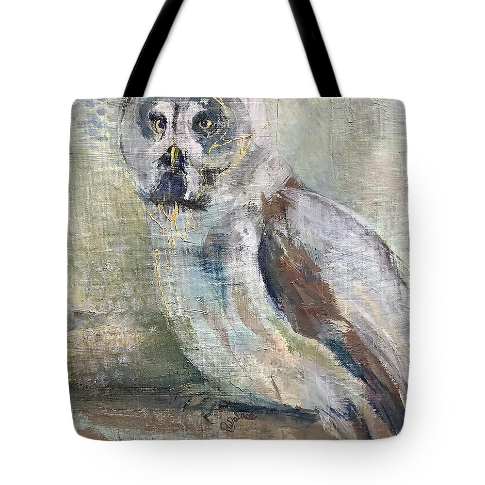 Kintsugi Tote Bag featuring the painting The Making of Wisdom by Diane Wallace