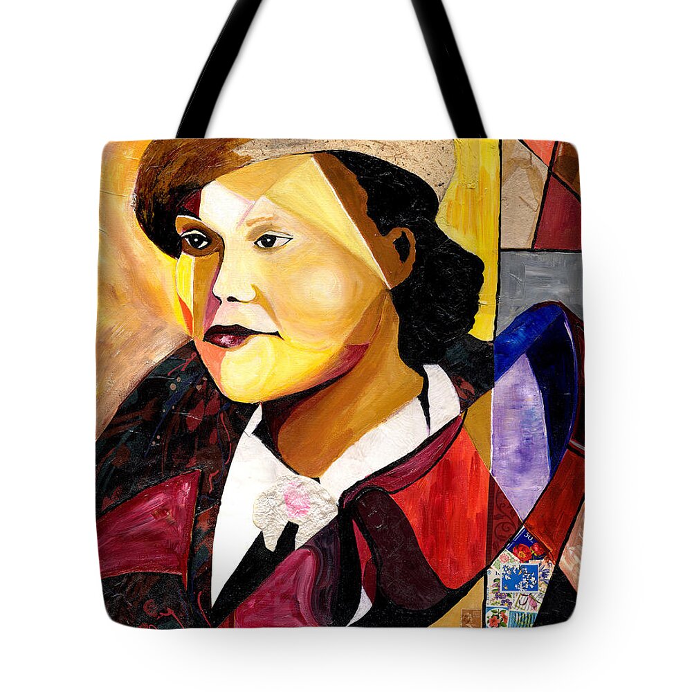 Everett Spruill Tote Bag featuring the painting The Matriarch take 3 by Everett Spruill