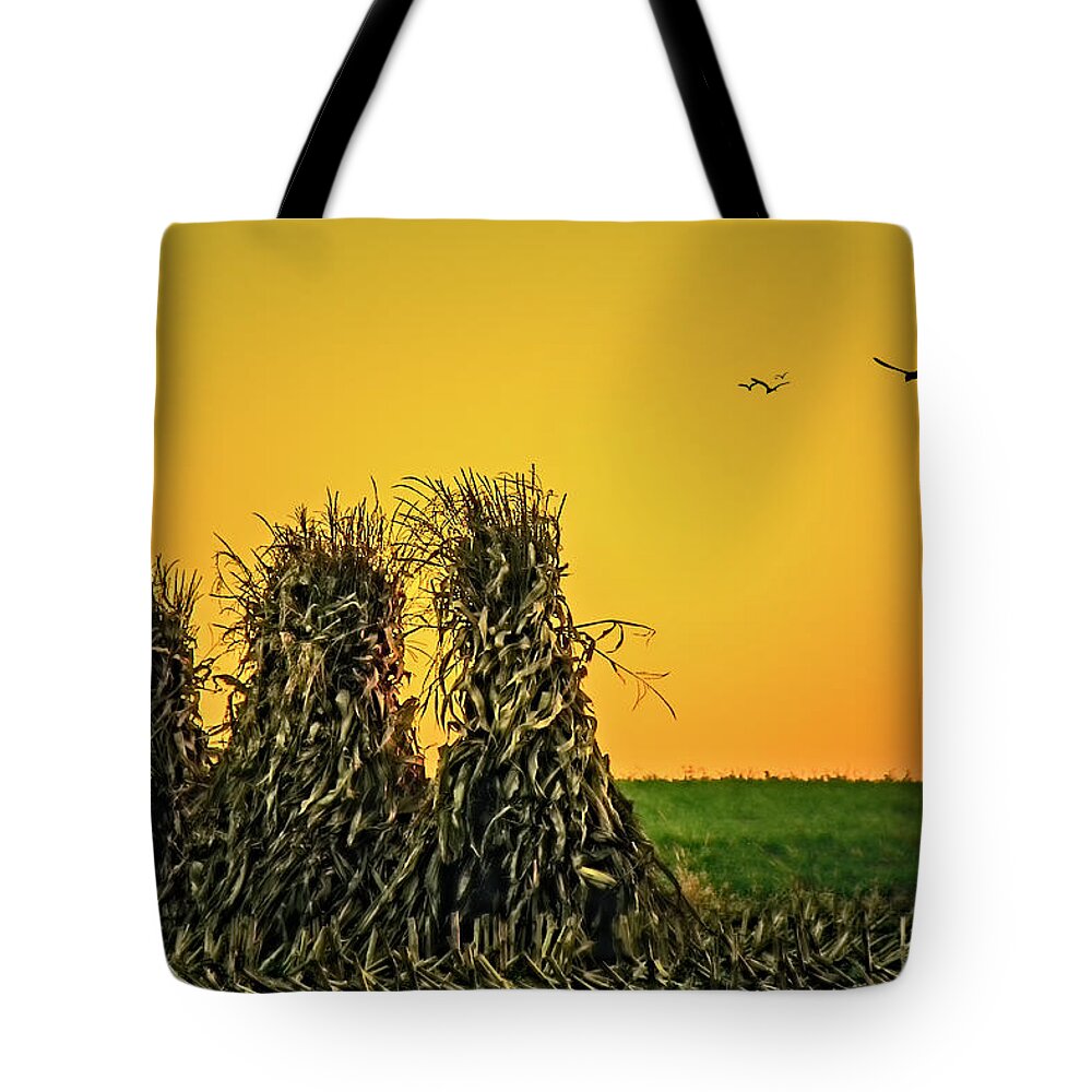 Harvest Tote Bag featuring the photograph The Migration of Summer by Skip Tribby