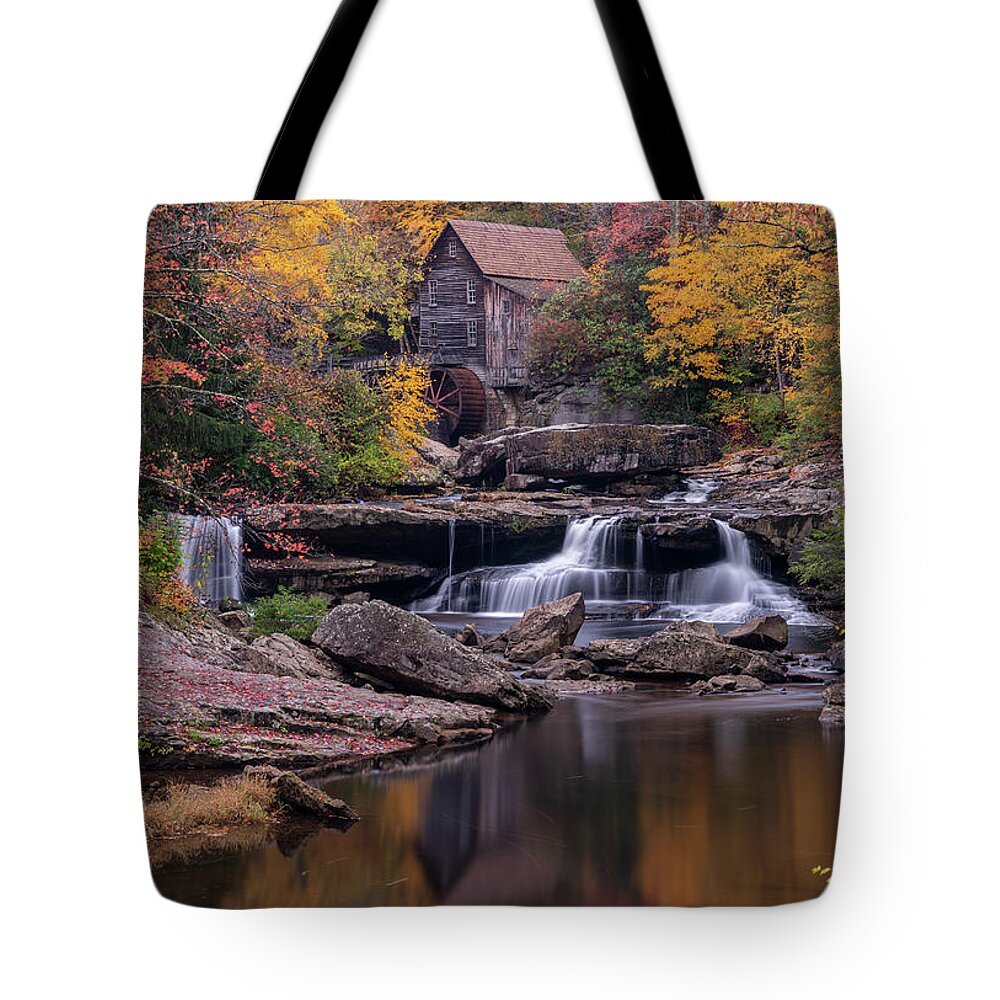 Autumn Tote Bag featuring the photograph The Mill at Glade Creek, Autumn by Arthur Oleary