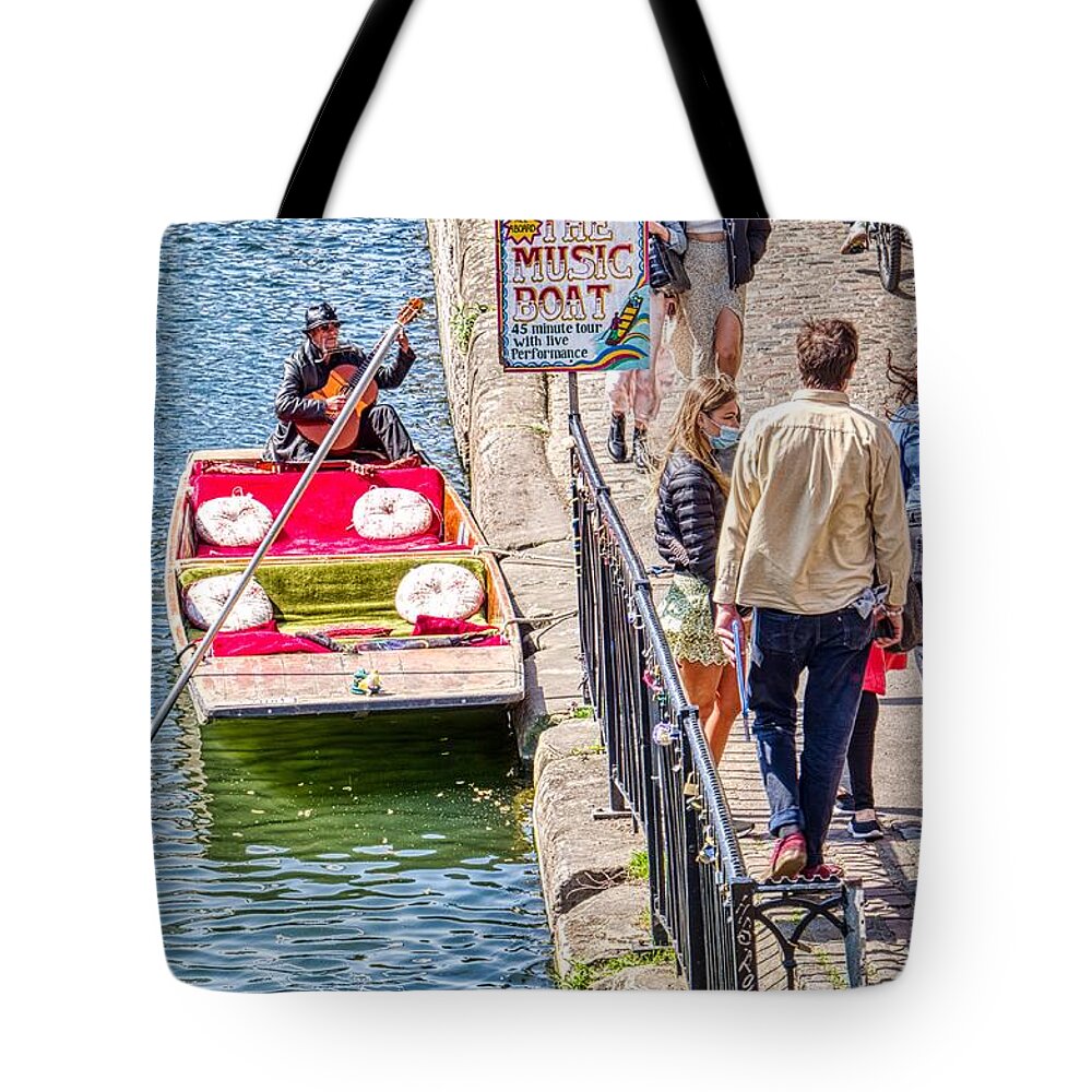 The Music Boat Tote Bag featuring the photograph The Music Boat by Raymond Hill